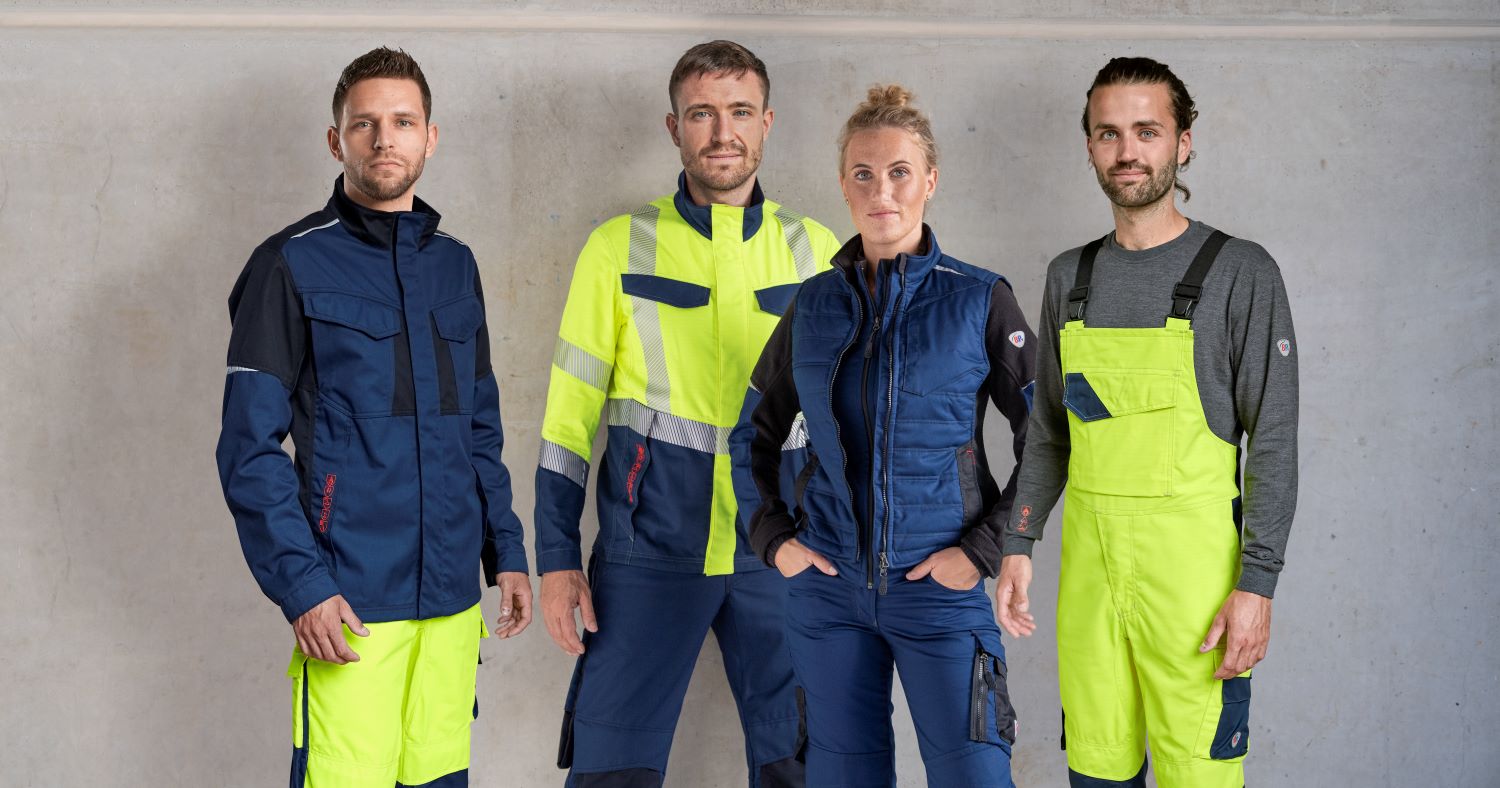 Ein Team mit Multinorm Schutzkleidung ausgerüstet.